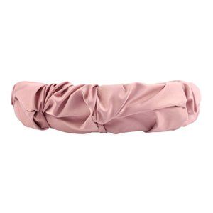 PINK FAUX LEATHER WRINKLED FASHION HEAD BAND